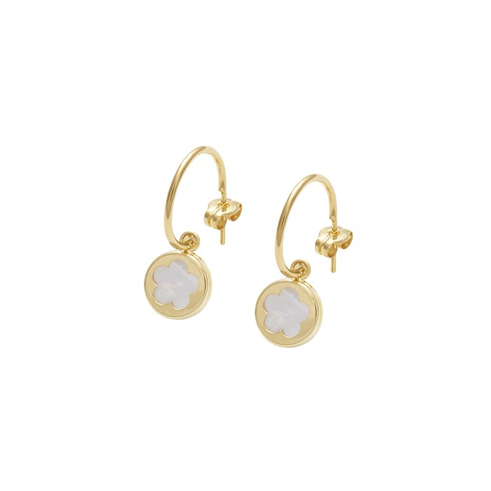 PENDIENTES TIPO ARO EN ORO DE 18 QUILATES
