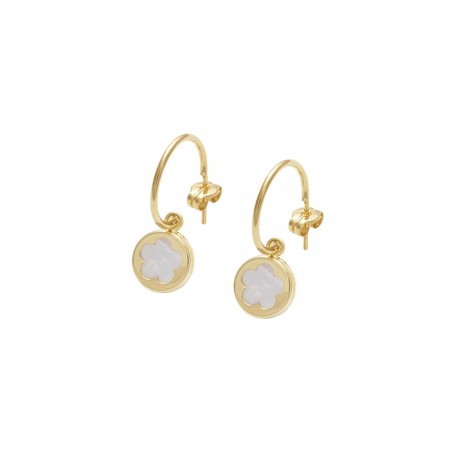 PENDIENTES TIPO ARO EN ORO DE 18 QUILATES