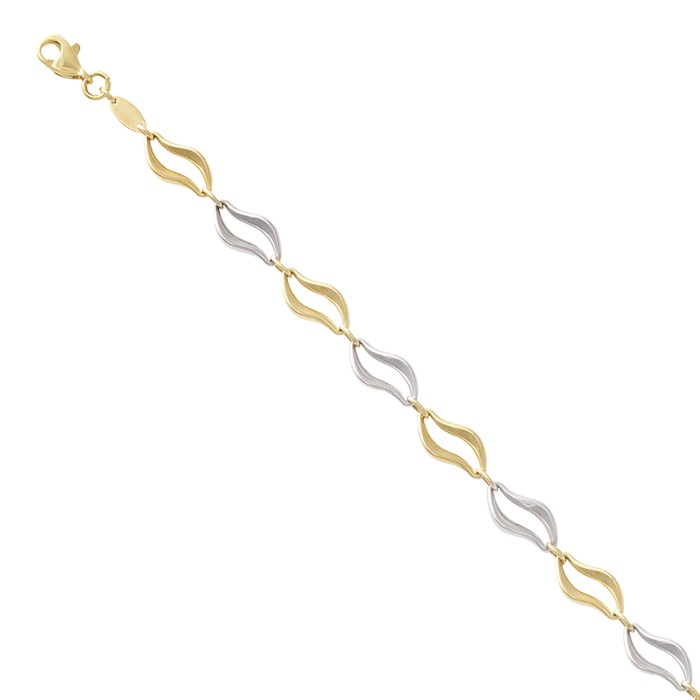 PULSERA EN ORO DE 9 QUILATES BICOLOR