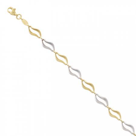 PULSERA EN ORO DE 9 QUILATES BICOLOR