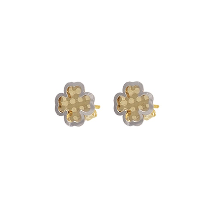 PENDIENTES FLOR EN ORO DE 9 QUILATES