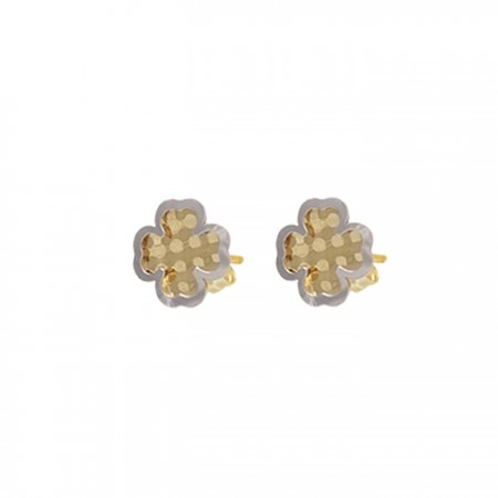 PENDIENTES FLOR EN ORO DE 9 QUILATES