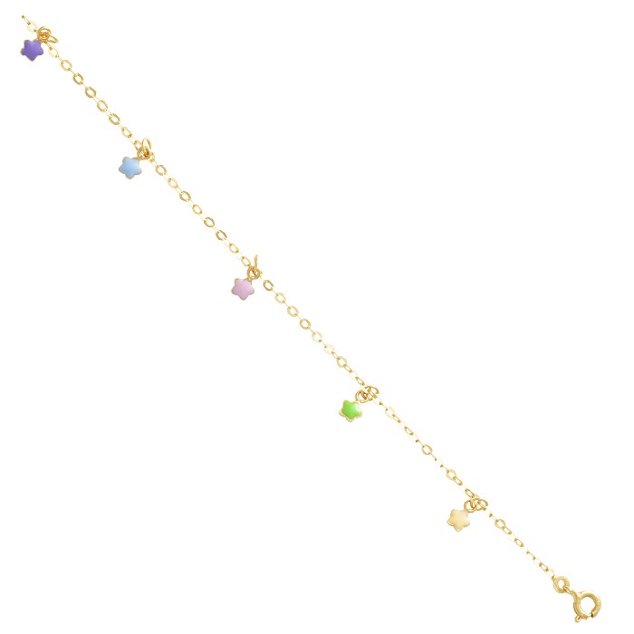 PULSERA INFANTIL EN ORO ESTRELLAS