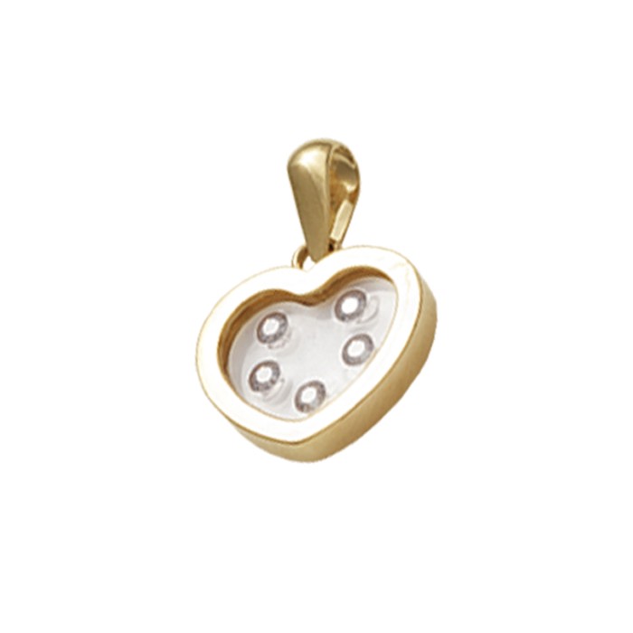 COLGANTE CORAZÓN EN ORO DE 9 QUILATES