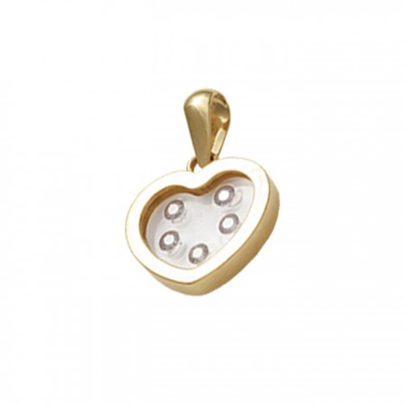 COLGANTE CORAZÓN EN ORO DE 9 QUILATES