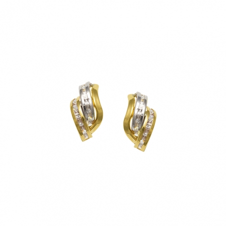 PENDIENTES EN ORO BICOLOR DE 9 QUILATES