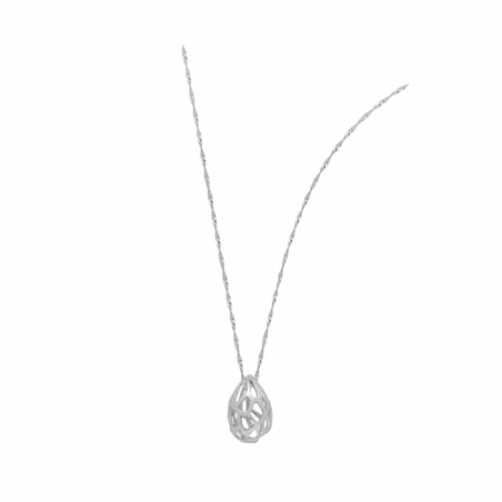 GARGANTILLA EN PLATA CON COLGANTE CALADO