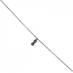 PULSERA INFINITO EN PLATA ESMALTADA NEGRA
