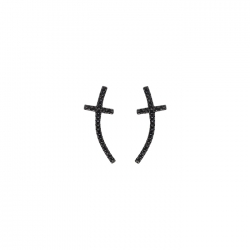 PENDIENTES ESCALADORES CRUZ EN PLATA