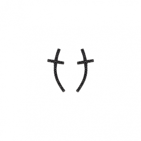 PENDIENTES ESCALADORES CRUZ EN PLATA