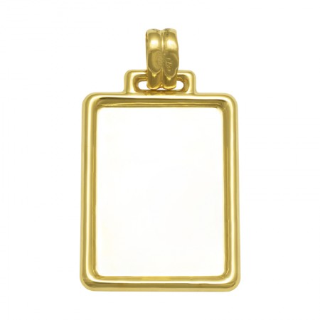 COLGANTE TIPO CHAPA EN ORO DE 18 QUILATES