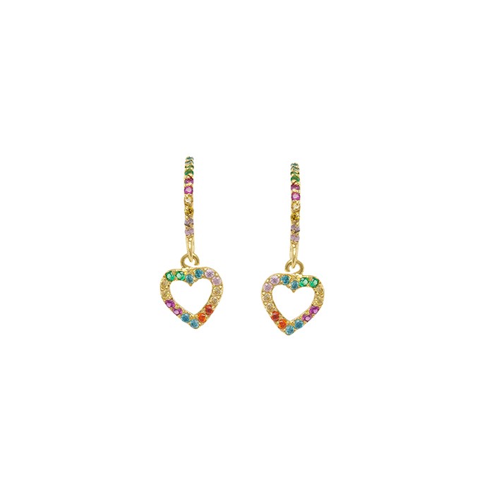 PENDIENTES EN ORO CORAZONES