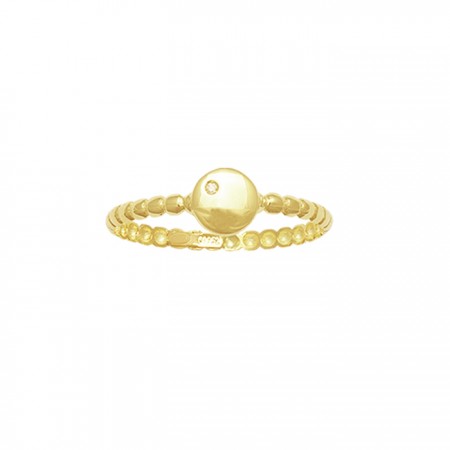 ANILLO EN ORO DE 18 QUILATES CON DIAMANTE