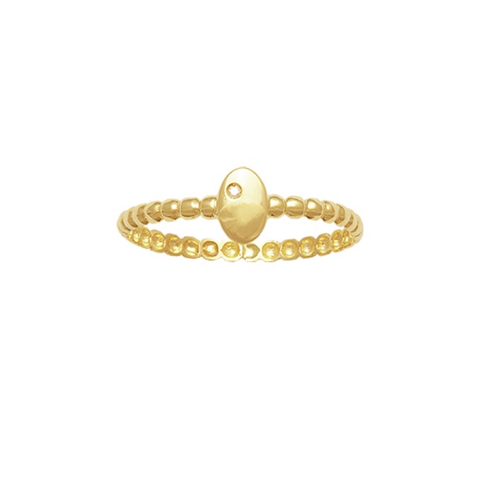 ANILLO EN ORO DE 18 QUILATES CON DIAMANTE