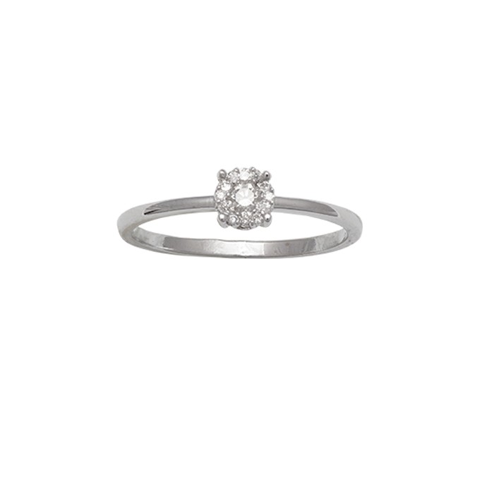 ANILLO EN ORO BLANCO CON DIAMANTES
