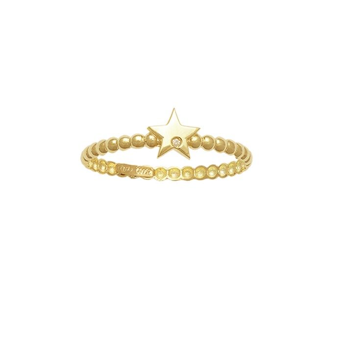 ANILLO EN ORO DE 18 QUILATES CON DIAMANTE