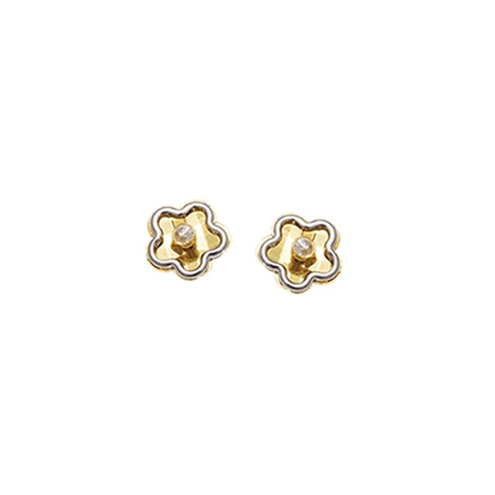 PENDIENTES FLOR EN ORO DE 9 QUILATES