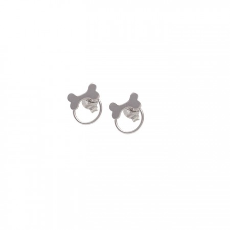 PENDIENTES EN PLATA FORMA HUESO