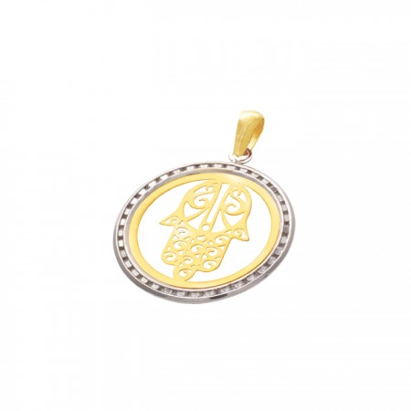 COLGANTE MANO DE FÁTIMA EN ORO DE 9 QUILATES