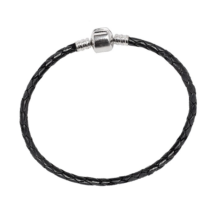 PULSERA PARA CHARMS PIEL NEGRA