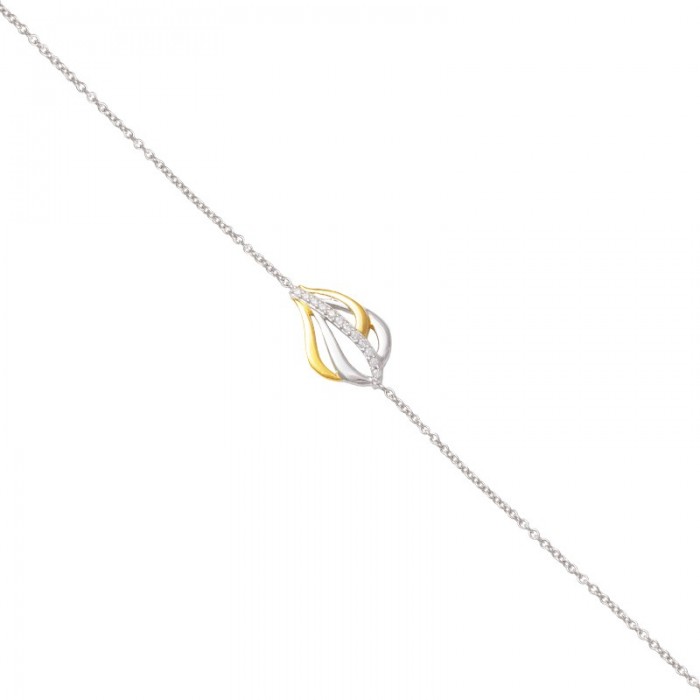 PULSERA EN PLATA BICOLOR DE 1ª LEY