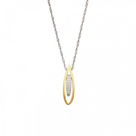 GARGANTILLA EN PLATA BICOLOR DE 1ª LEY