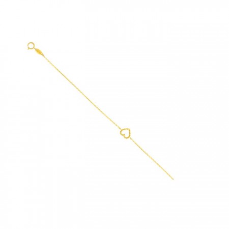 PULSERA EN ORO DE 18 QUILATES CON CORAZÓN
