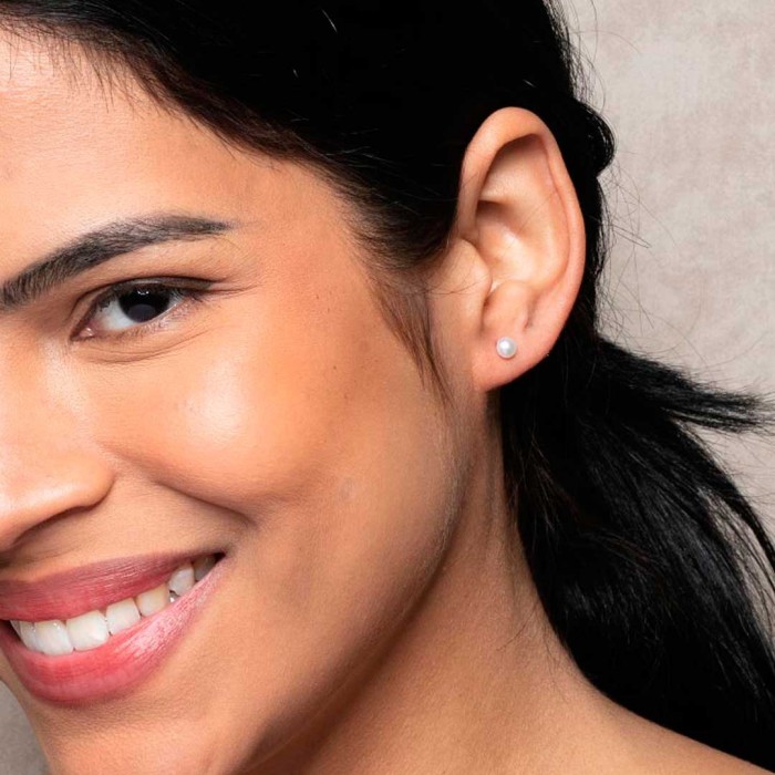 PENDIENTES DE PERLAS EN ORO DE 9 QUILATES