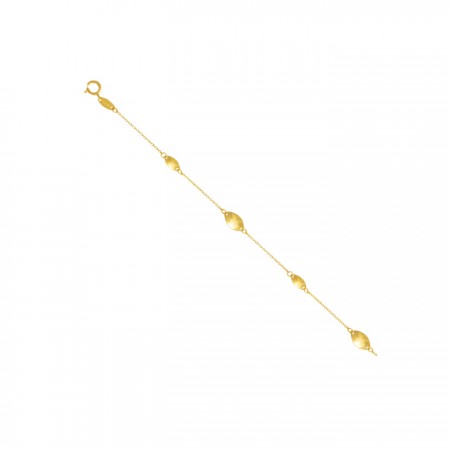 PULSERA EN ORO DE 18 QUILATES CON HOJAS