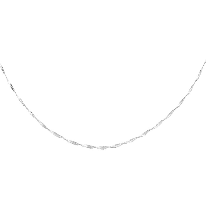 CADENA EN ORO BLANCO DE 18 QUILATES SINGAPUR 45CM