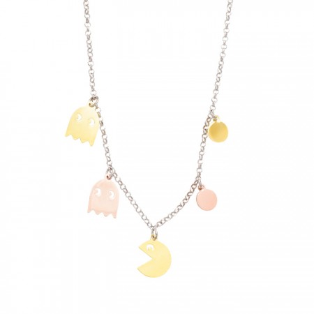 GARGANTILLA EN PLATA CON FORMA COMECOCOS