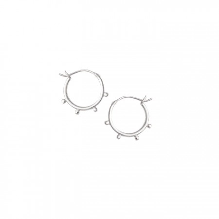 PENDIENTES EN PLATA DE ARO CON BOLAS