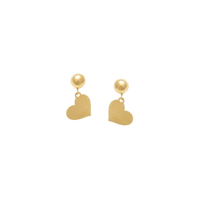 PENDIENTES EN ORO COLGANTE CORAZÓN
