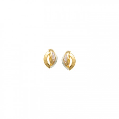 PENDIENTES EN ORO AMARILLO Y BLANCO