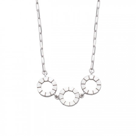 GARGANTILLA EN PLATA CON DETALLES CIRCULARES