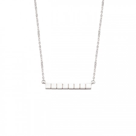 GARGANTILLA EN PLATA CON DETALLE DE BARRA