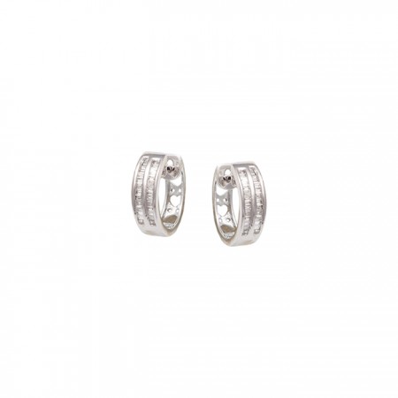 PENDIENTES EN ORO BLANCO DE ARO CON DIAMANTES