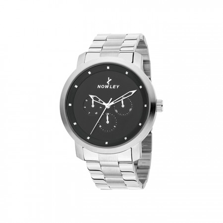 RELOJ NOWLEY NEGRO Y PLATEADO 8-5931-0-2