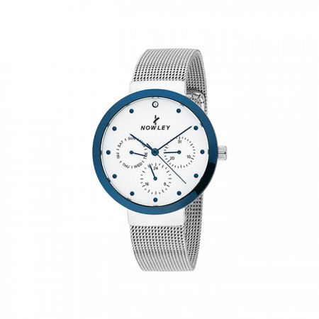 RELOJ NOWLEY BICOLOR AZUL Y PLATEADO 8-5963-0-1