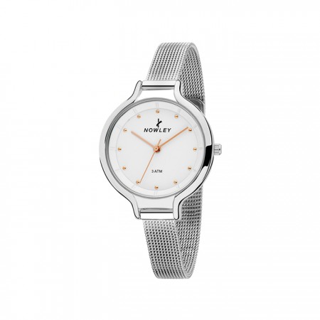 RELOJ NOWLEY PLATEADO CON DETALLES DORADOS 8-5951-0-0