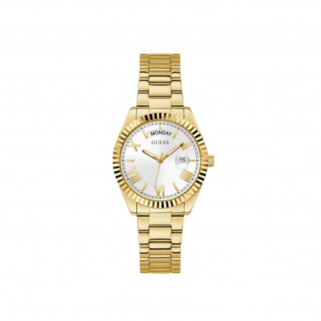 RELOJ GUESS CON DATARIO DORADO RELOJ GUESS CON DATARIO DORADO