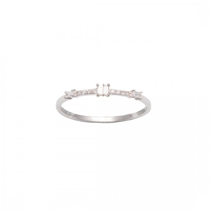 ANILLO EN ORO BLANCO Y DIAMANTES