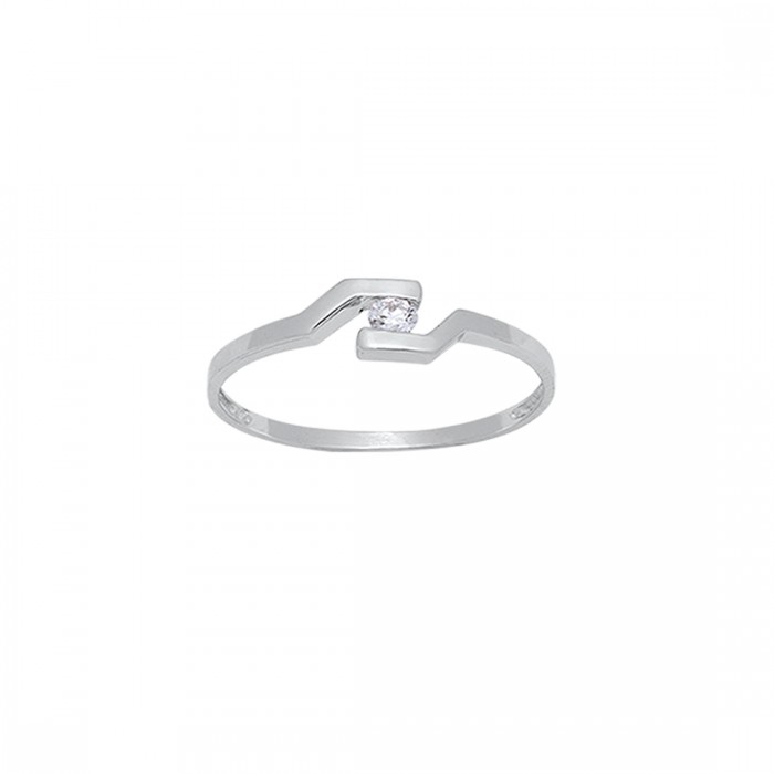 ANILLO EN ORO BLANCO Y DIAMANTE BARRAS