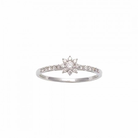 ANILLO EN ORO DE DIAMANTES FORMA FLOR