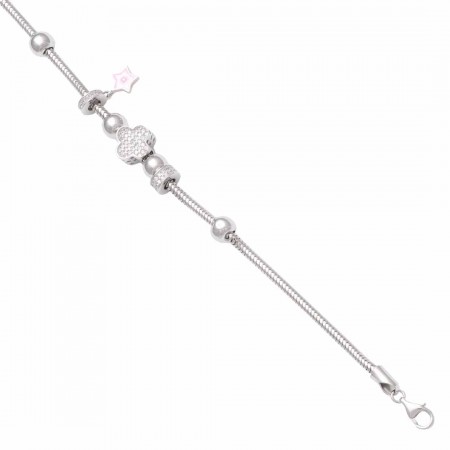 CHARM FORMA TRÉBOL Y ESTRELLA ROSA CHARM FORMA TRÉBOL Y ESTRELLA ROSA