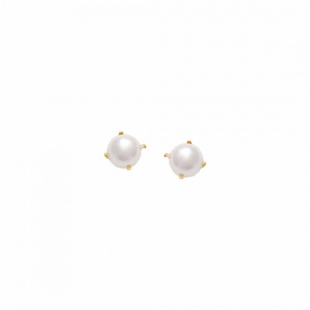 PENDIENTES  INFANTILES EN ORO DE PERLAS