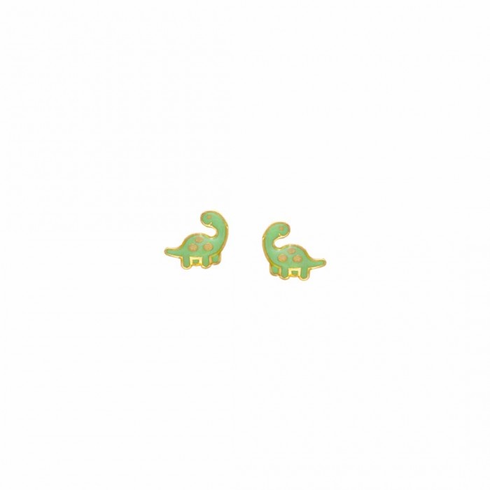 PENDIENTES EN ORO DINOSAURIO