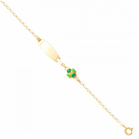 PULSERA EN ORO TIPO ESCLAVA TRÉBOL PULSERA EN ORO TIPO ESCLAVA TRÉBOL
