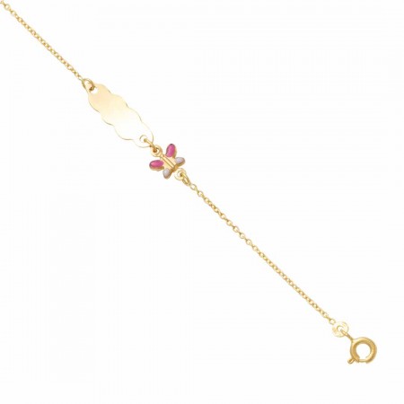 ESCLAVA INFANTIL CON MARIPOSA ROSA ESCLAVA INFANTIL CON MARIPOSA ROSA