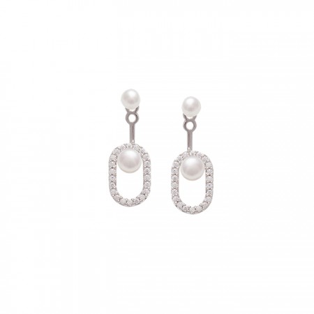 PENDIENTES LARGOS CON PERLAS